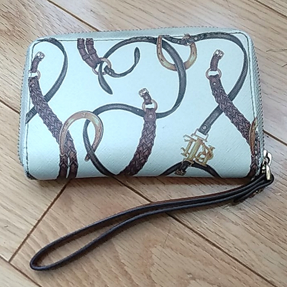 Lauren Ralph Lauren Belt Pattern Wristlet Wallet - Picture 2 of 10